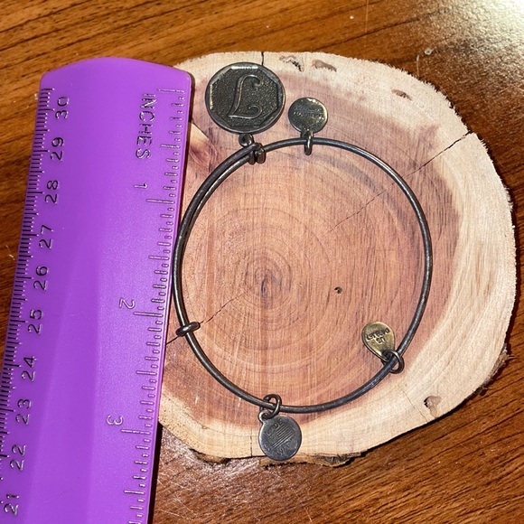 Alex and Ani Bracelet Cursive Letter T - Picture 6 of 6